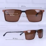ابعاد عینک آفتابی مردانه پلیس آلومینیومی قهوه ای 8633/3