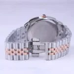 قفل ساعت مچی سولیدا مردانه فلزی قاب مربع نقره ای رزگلد G 6113/11