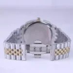 قفل ساعت مچی سولیدا مردانه فلزی قاب مربع نقره ای طلایی G 6113/9