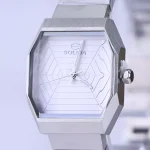 صفحه ساعت مچی سولیدا زنانه فلزی قاب چندضلعی نقره ای L 6122/8