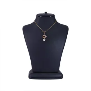 گردنبند استیل زنانه آویز قلب سلطنتی طلایی