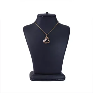 گردنبند استیل ژوپینگ زنانه آویز قلب طلایی