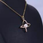 گردنبند استیل زنانه الماس کهکشان | xp 41752 - Image 2