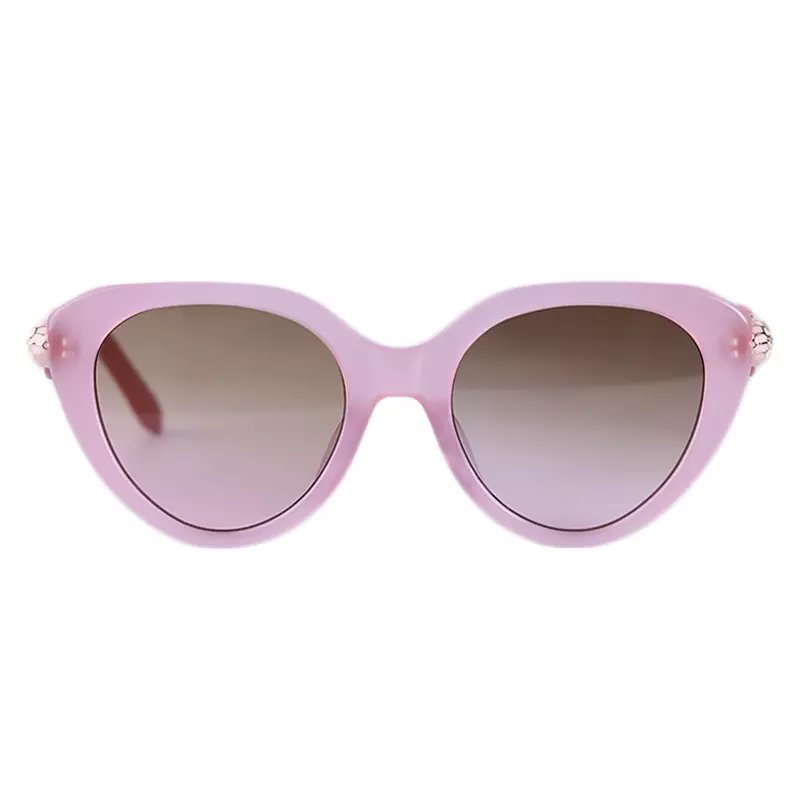 عینک آفتابی بولگاری زنانه فریم گربه ای صورتی استیت BV50003/1