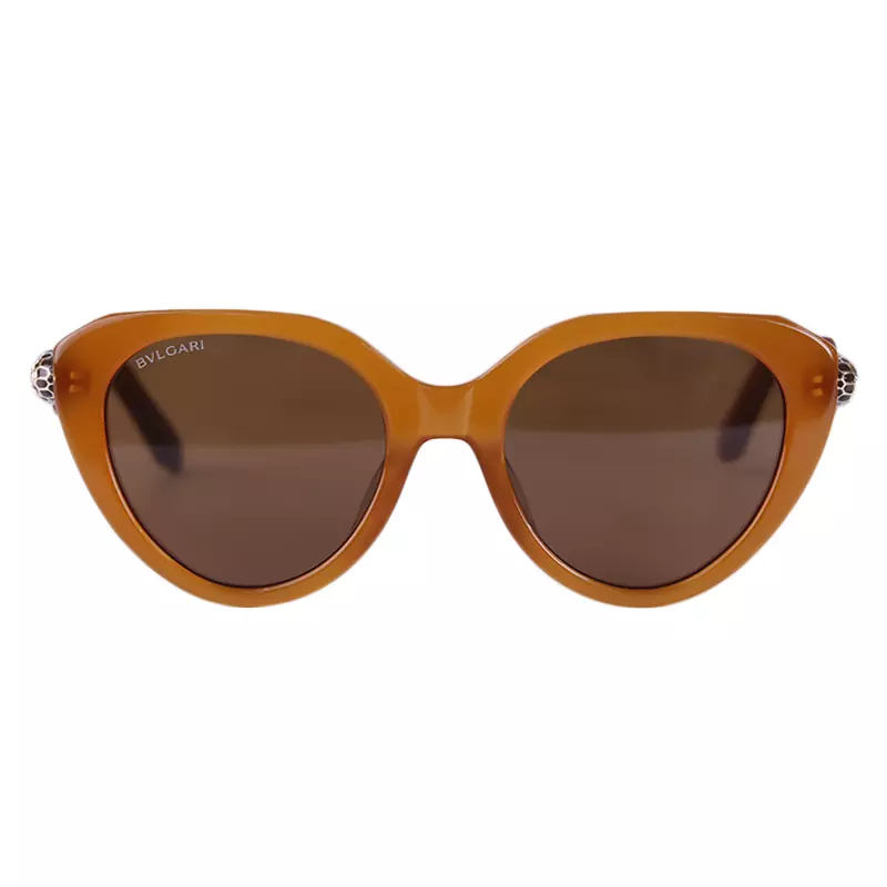 عینک آفتابی بولگاری زنانه فریم گربه ای عسلی استیت BV50003/2