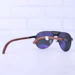 دسته عینک آفتابی مردانه کارتیر خلبانی دسته چوبی CA 130b/1