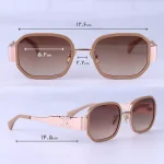 ابعاد عینک آفتابی سلین زنانه فریم مربع کرم CL 40332F/1