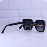 دسته عینک آفتابی دیور زنانه فریم مربع مشکی پلاریزه P 2308/3
