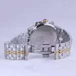 بند ساعت مچی عقربه ای الگانس مردانه فلزی نقره ای طلایی G 9766/11