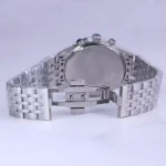 قفل ساعت مچی الگانس مردانه فلزی نقره ای صفحه مشکی G 9766/13