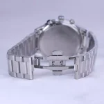 قفل ساعت مچی الگانس مردانه فلزی نقره ای صفحه مشکی G 9766/14