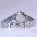 قفل ساعت مچی الگانس زنانه فلزی نقره ای صفحه مشکی L 9766/13