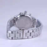 بند ساعت مچی الگانس زنانه فلزی نقره ای صفحه مشکی L 9766/15