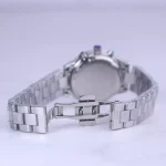 قفل ساعت مچی الگانس زنانه فلزی نقره ای صفحه سبز L 9766/8