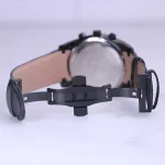 قفل ساعت مچی عقربه ای الگانس مردانه بند چرم مشکی G 1202/3