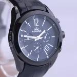 صفحه ساعت مچی عقربه ای الگانس زنانه بند چرم مشکی L 1202/4