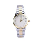 ساعت مچی الگانس زنانه فلزی نقره ای طلایی صفحه بژ 8019/4