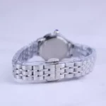 بند ساعت عقربه ای الگانس زنانه فلزی نقره ای صفحه سرمه ای 8020/2