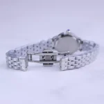 قفل ساعت عقربه ای الگانس زنانه فلزی نقره ای صفحه سرمه ای 8020/2