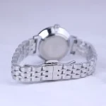 بند ساعت مچی الگانس زنانه فلزی نقره ای صفحه مشکی 8022/1