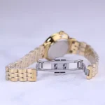قفل ساعت مچی الگانس زنانه فلزی طلایی صفحه سفید 8022/4