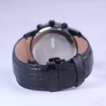 بند ساعت مچی الگانس مردانه بند چرم تمام مشکی G 1196/5