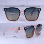 ابعاد عینک آفتابی فندی زنانه فریم مربع صورتی P 2320/5