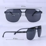 ابعاد عینک آفتابی آیس برلین مردانه فریم خلبانی مشکی Henry/1