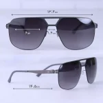 ابعاد عینک آفتابی آیس برلین مردانه فریم خلبانی طوسی Henry/3