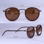 ابعاد عینک آفتابی ماتریکس فریم گرد قهوه ای P 1916/3