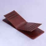 نمای باز کیف جاکارتی چرم فندی کد 2411