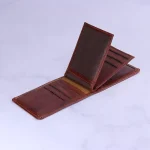 نمای داخلی کیف جاکارتی چرم فندی کد 2411