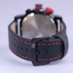 قفل ساعت مچی دو زمانه مردانه نیوی فورس چرم مشکی 9094/1