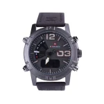 ساعت مچی نیوی فورس مردانه بند چرم قهوه ای دو زمانه 9095/5