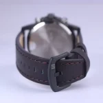 قفل ساعت مچی نیوی فورس مردانه بند چرم قهوه ای دو زمانه 9095/5