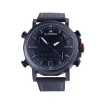 ساعت مچی نیوی فورس مردانه دو زمانه بند چرم مشکی 9135/1