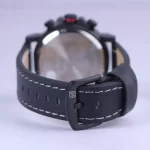 قفل ساعت مچی نیوی فورس مردانه دو زمانه بند چرم مشکی 9135/1