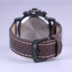 قفل ساعت مچی نیوی فورس مردانه دو زمانه بند چرم قهوه ای 9135/3