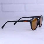 نمای کنار عینک آفتابی اوگا پلاریزه فریم گرد عدسی قهوه ای 78009/7