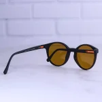 دسته عینک آفتابی اوگا پلاریزه فریم گرد عدسی قهوه ای 78009/7
