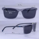 ابعاد عینک آفتابی اوگا پلاریزه فریم مستطیل طوسی 78020/8