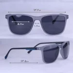 ابعاد عینک آفتابی اوگا پلاریزه فریم مربع طوسی 78058/8