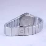 بند ساعت مچی امگا زنانه فلزی نقره ای قاب نگین دار 88988004/1