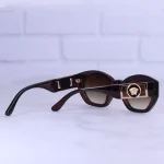 دسته عینک آفتابی ورساچه زنانه فریم پروانه ای قهوه ای 27128/2