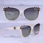 ابعاد عینک آفتابی ورساچه زنانه فریم کرم پلاریزه p 2326/2