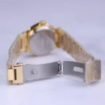 قفل ساعت مچی ویتوریا زنانه فلزی طلایی صفحه سبز VT 3414/3