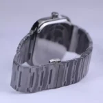 بند ساعت مچی ویتوریا مردانه فلزی دودی صفحه مربع آبی VT 3443/1