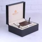 ساعت مچی بیگوتی مردانه چرم قهوه ای قاب طلایی BG.1.10651/4 درون جعبه