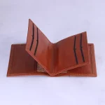 نمای داخلی کیف جاکارتی چرم چرمسال کد 011 عسلی