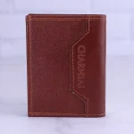 کیف جاکارتی چهار برگ چرم چرمسال کد 012 قهوه ای روشن
